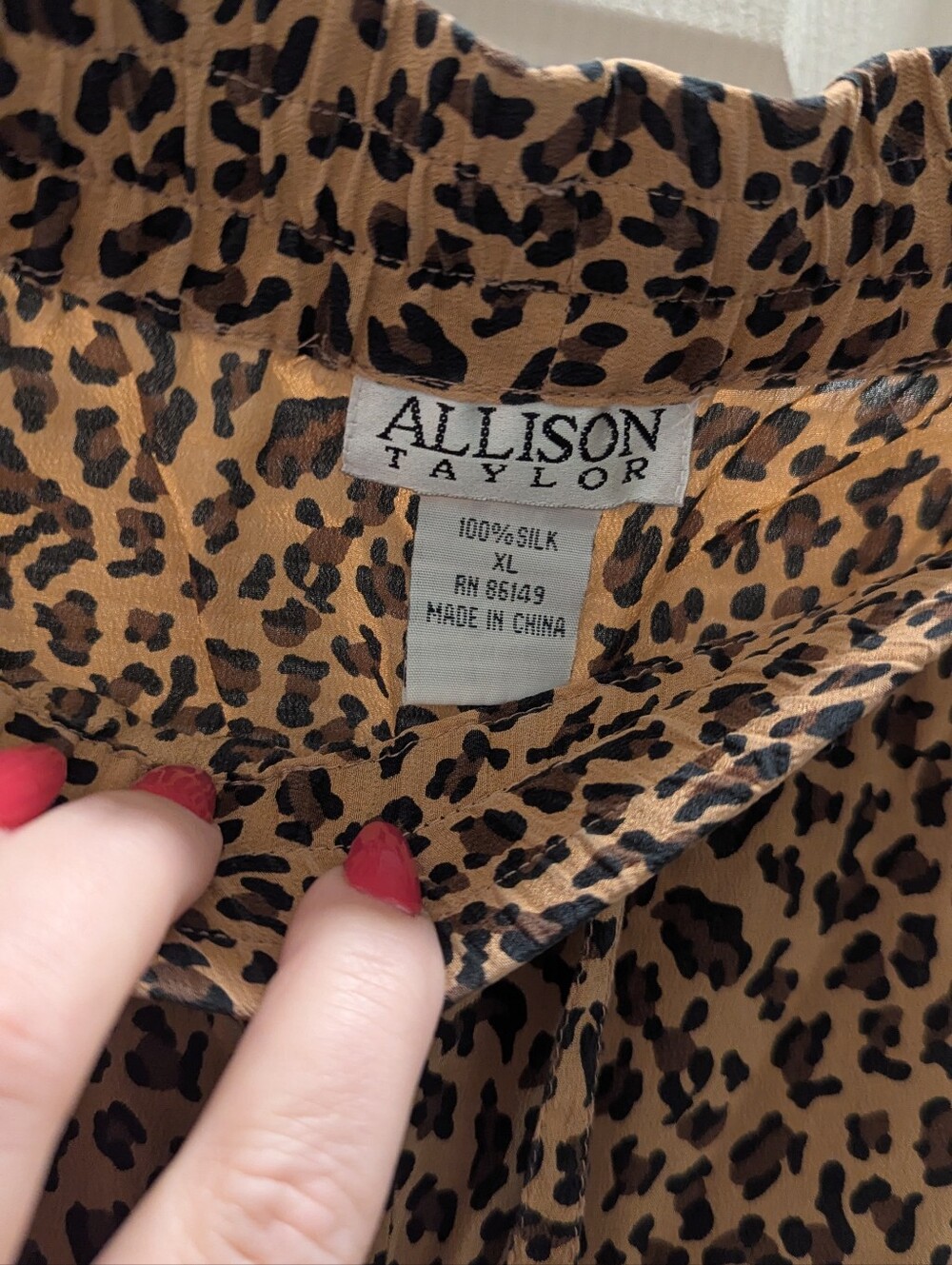 Vintage Silk Leopard Print Shorts